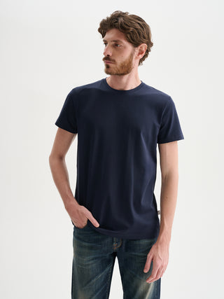 T-SHIRT GIROCOLLO MANICHE CORTE IN JERSEY BIELASTICO