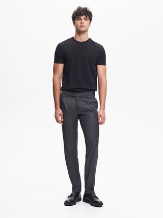T-shirt Girocollo Uomo Nero  QB24