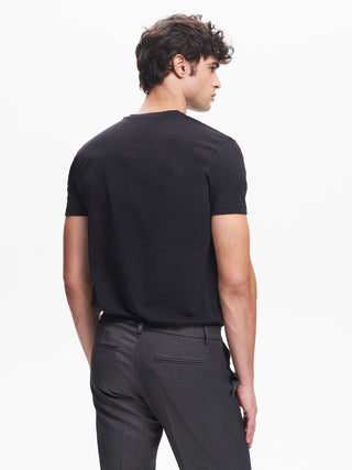 T-shirt Girocollo Uomo Nero  QB24