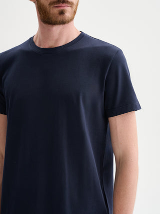 T-SHIRT GIROCOLLO MANICHE CORTE IN JERSEY BIELASTICO