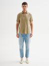 Camicia Uomo in Lino Maniche Corte Verde QB24