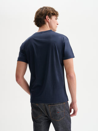 T-SHIRT GIROCOLLO MANICHE CORTE IN COTONE E MODAL