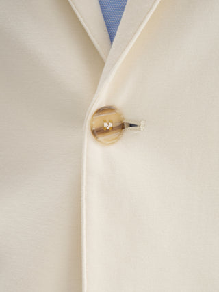 GIACCA MONOPETTO SLIM FIT DUE BOTTONI DA COMPLETO IN PUNTO MILANO - AVORIO