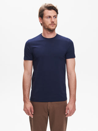 T-shirt Girocollo Uomo Blu QB24