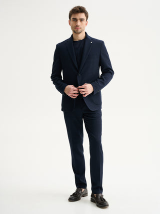 GIACCA DUE BOTTONI DA COMPLETO CON TEXTURE