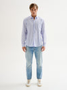 Camicia Uomo Righe Collo alla Francese QB24