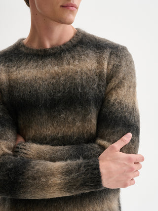 MAGLIA GIROCOLLO GARZATA CON EFFETTO DEGRADE'