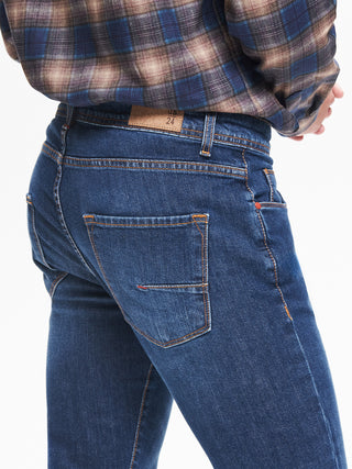Jeans Slim-Fit Uomo Basic Blu QB24