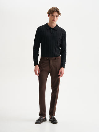 PANTALONI SLIM-FIT DA COMPLETO IN PUNTO MILANO