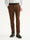 PANTALONI SLIM FIT DA COMPLETO IN TESSUTO ARMATURATO CON TEXTURE - MARRONE
