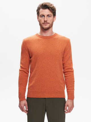 Maglia Girocollo Uomo Moulinè ArancioneQB24