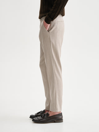 PANTALONI REGULAR-FIT CON PINCES E FANTASIA TON SUR TON