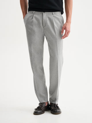 PANTALONI REGULAR-FIT DA COMPLETO CON FANTASIA GESSATA