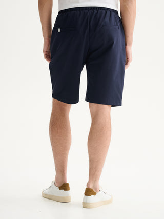 BERMUDA IN PUNTO MILANO CON COULISSE - BLU