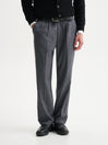 PANTALONI LOOSE-FIT MELANGE CON PINCES