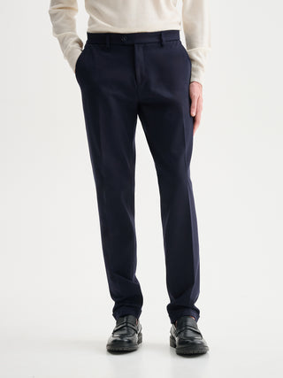 PANTALONI SLIM-FIT DA COMPLETO IN PUNTO MILANO