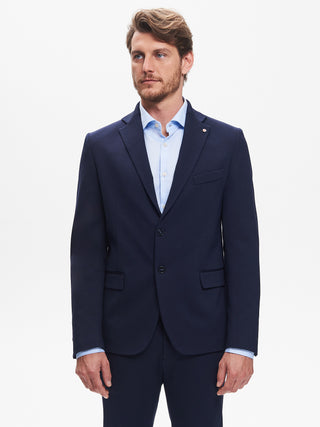 Giacca Due Bottoni Uomo Punto Milano Blu QB24