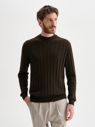 MAGLIA MOCK NECK CON COSTE OPERATE