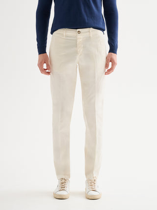 Pantaloni Chinos Uomo Slim-fit Goffrato QB24