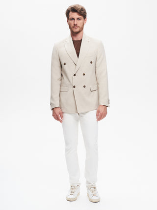 Giacca Doppiopetto Uomo Sabbia QB24