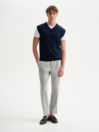 GILET IN MAGLIA BASIC CON SCOLLO A V