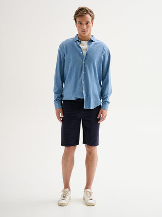 Camicia Uomo Denim Lavaggio Chiaro QB24