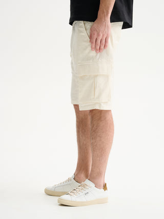 BERMUDA CARGO REGULAR FIT IN GABARDINA - AVORIO