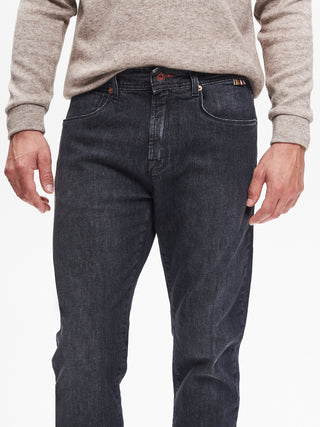 Jeans Slim-Fit Uomo Nero QB24