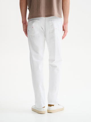 JEANS BULL DENIM REGULAR FIT CROPPED - BIANCO