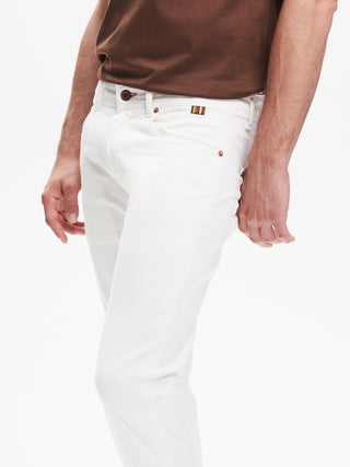 Jeans Slim-Fit Uomo Bull Bianco QB24