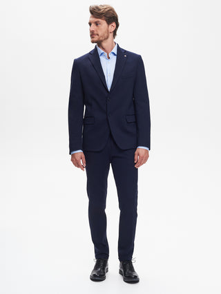 Giacca Due Bottoni Uomo Punto Milano Blu QB24