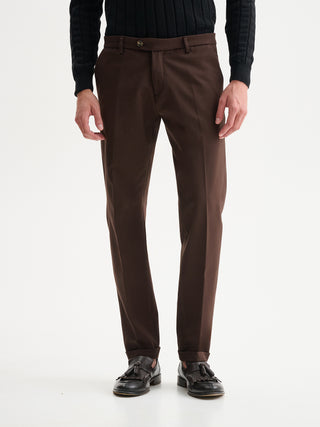 PANTALONI SLIM-FIT DA COMPLETO IN PUNTO MILANO