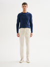 Pantaloni Chinos Uomo Slim-fit Goffrato QB24