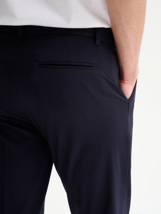 PANTALONI SLIM FIT DA COMPLETO IN PUNTO MILANO - BLU