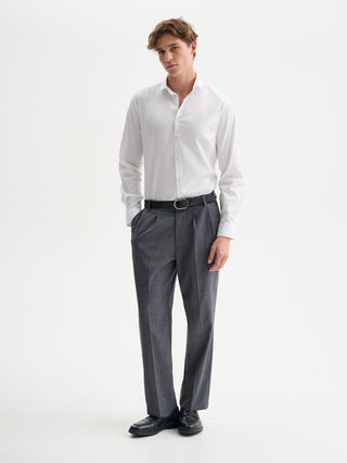 CAMICIA IN POPELINE CON COLLO ALLA FRANCESE