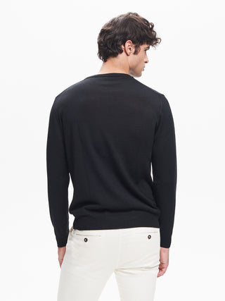 Maglia Girocollo Uomo Basic Nero  QB24