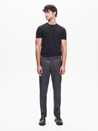 Pantaloni da abito Uomo Poliviscosa Antracite QB24