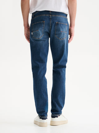 JEANS SLIM FIT LAVAGGIO MEDIO - BLU