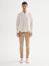 Camicia Uomo in Lino Collo alla Coreana QB24