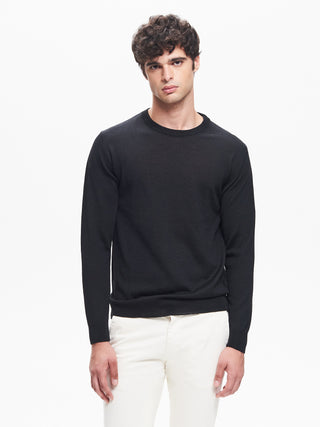 Maglia Girocollo Uomo Basic Nero  QB24