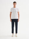 T-shirt Uomo Girocollo Maniche Corte Bianca QB24