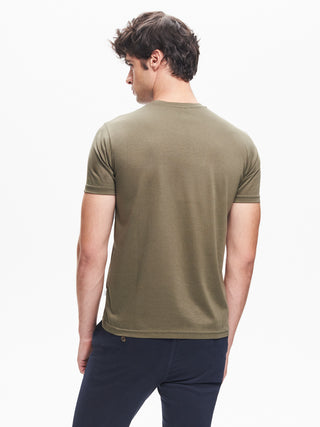 T-shirt Girocollo Uomo Taschino a Filetto QB24