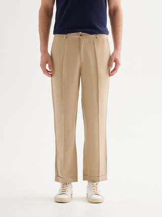 Pantaloni Uomo Loose-fit Lino QB24