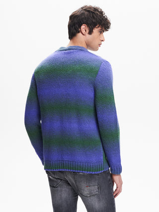 Cardigan Uomo effetto Degradè Verde QB24
