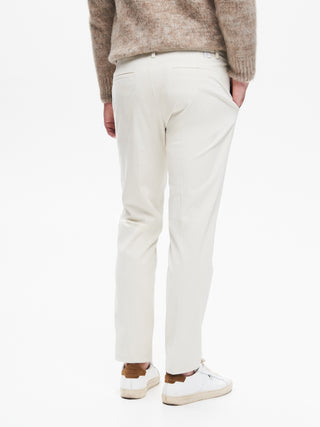 Pantaloni Regular-Fit Uomo Velluto Avorio QB24